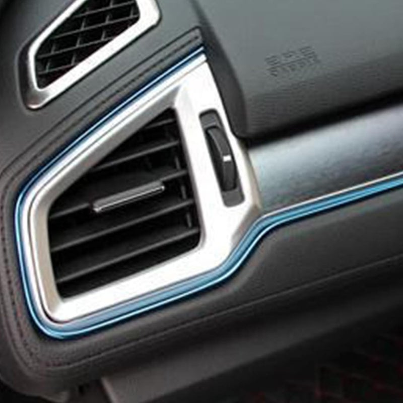 Jitrendo 33 Ft Car Interior Moulding Trim Strips Universal Auto Gap Fillers Including Installing Tool Car Electroplating Decoration Styling Door Dashboard Flexible Strip (Blue) - Image 4